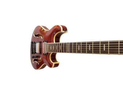 Custom Vesper Trey Languedoc Region Fhole Koa Brown Finish Bracing Inside Electric Guitar - Image 9
