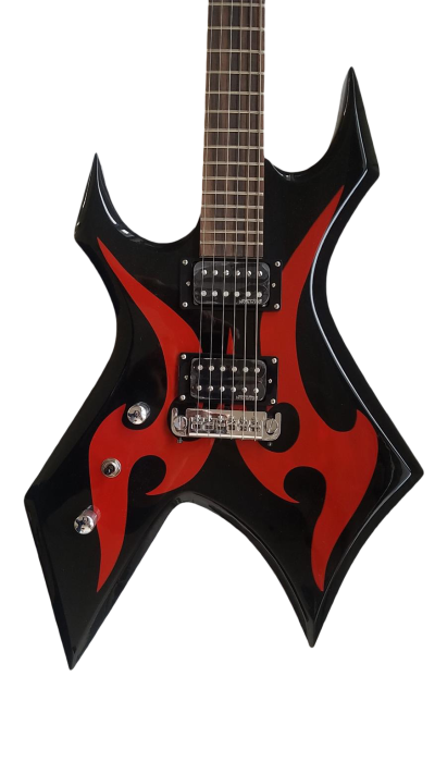 Custom Norturne Warlock Black Red Master Guitar