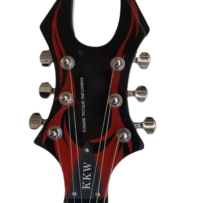 Custom Norturne Warlock Black Red Master Guitar - Image 5