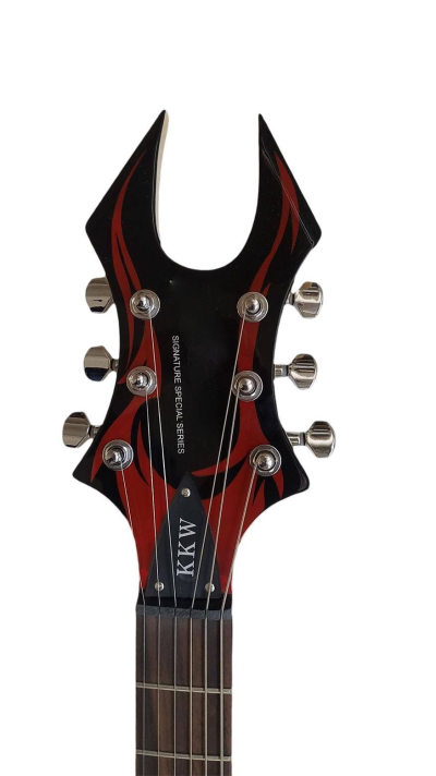 Custom Norturne Warlock Black Red Master Guitar - Image 5