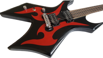 Custom Norturne Warlock Black Red Master Guitar - Image 7