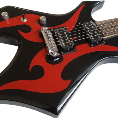 Custom Norturne Warlock Black Red Master Guitar - Image 7