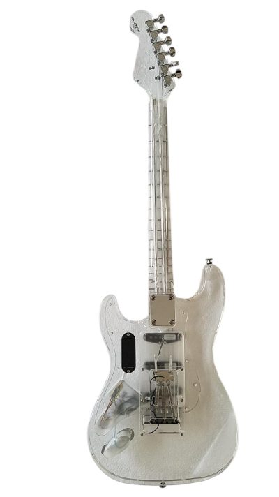 Custom Regent ST LED Plexiglass Acrylic Lucite Body Fretboard Electric Guitar - Image 9