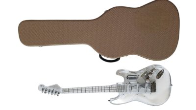Custom Regent ST LED Plexiglass Acrylic Lucite Body Fretboard Electric Guitar - Image 5