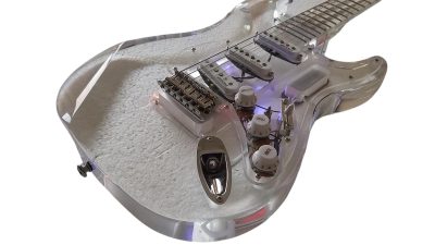 Custom Regent ST LED Plexiglass Acrylic Lucite Body Fretboard Electric Guitar - Image 3