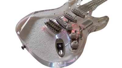 Custom Regent ST LED Plexiglass Acrylic Lucite Body Fretboard Electric Guitar - Image 2