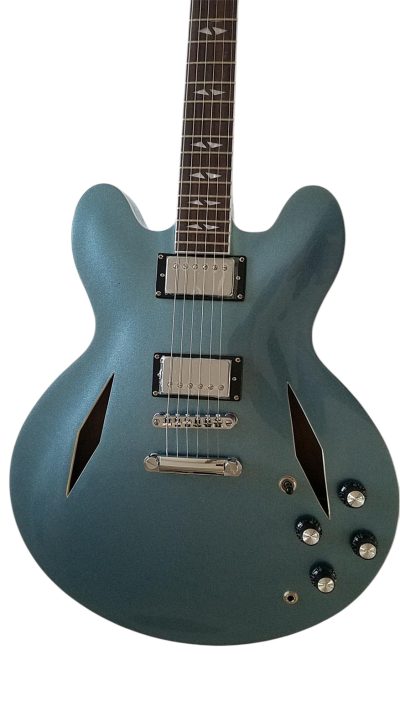 Custom Crown DG335 Pelham Blue Diamond Shaped Soundholes Guitar