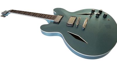 Custom Crown DG335 Pelham Blue Diamond Shaped Soundholes Guitar - Image 7