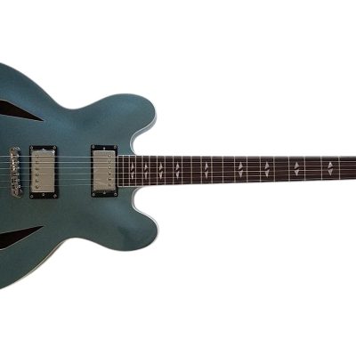Custom Crown DG335 Pelham Blue Diamond Shaped Soundholes Guitar - Image 3