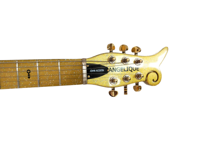 Custom Ember Prince Cloud Gold Sparkle Finish Gold Hardware Guitar - Image 4