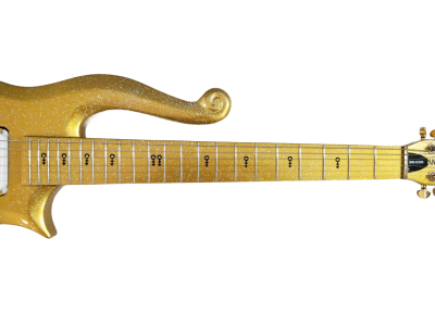 Custom Ember Prince Cloud Gold Sparkle Finish Gold Hardware Guitar - Image 5