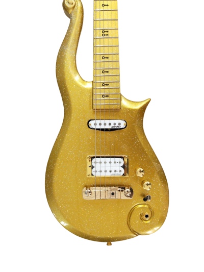 Custom Ember Prince Cloud Gold Sparkle Finish Gold Hardware Guitar