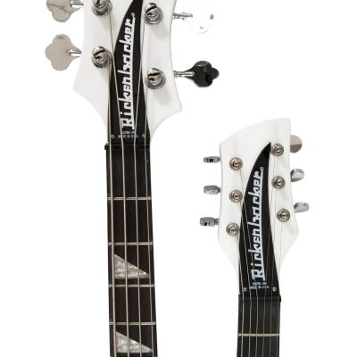 Custom Nova 4080 Geddy Lee Double Neck Tuxedo White 4 String Bass 6 String Guitar - Image 4