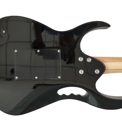 Custom Axis SVAI Engraved Aluminum Pickguard Jem Black Electric Guitar - Image 6