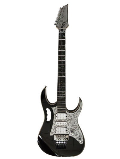 Custom Axis SVAI Engraved Aluminum Pickguard Jem Black Electric Guitar - Image 2