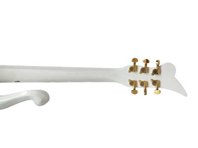 Custom Ember Prince Cloud Pearl White Finish Gold Hardware Guitar - Image 2
