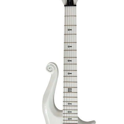 Custom Ember Prince Cloud Pearl White Finish Gold Hardware Guitar - Image 3