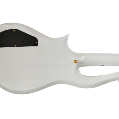 Custom Ember Prince Cloud Pearl White Finish Gold Hardware Guitar - Image 4