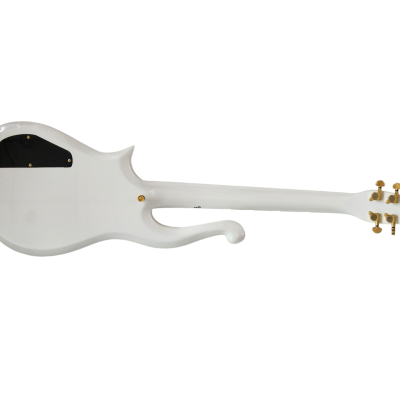 Custom Ember Prince Cloud Pearl White Finish Gold Hardware Guitar - Image 5