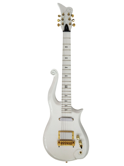 Custom Ember Prince Cloud Pearl White Finish Gold Hardware Guitar