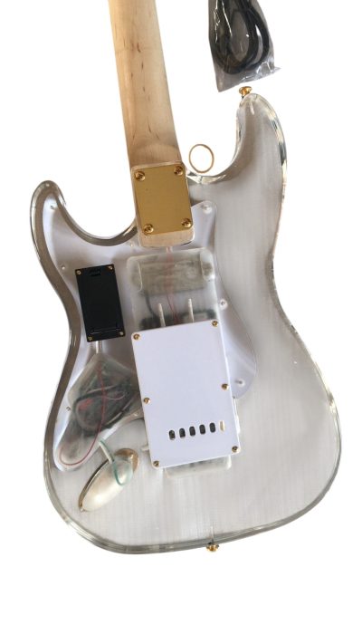 Custom Regent Plexiglass Acrylic Multi Colored LED Tremolo Guitar ST Maple Fretboard Floyd Rose Tremolo - Image 7