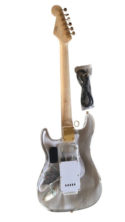 Custom Regent Plexiglass Acrylic Multi Colored LED Tremolo Guitar ST Maple Fretboard Floyd Rose Tremolo - Image 6