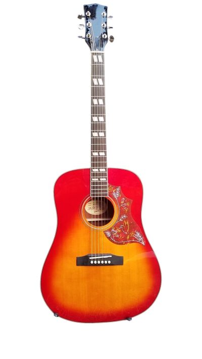 Custom Crown Sunburst Dove Hummingbird Acoustic Electric Guitar Solid Sitka Spruce Top - Image 9
