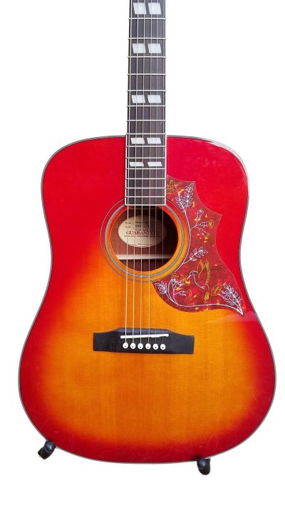 Custom Crown Sunburst Dove Hummingbird Acoustic Electric Guitar Solid Sitka Spruce Top