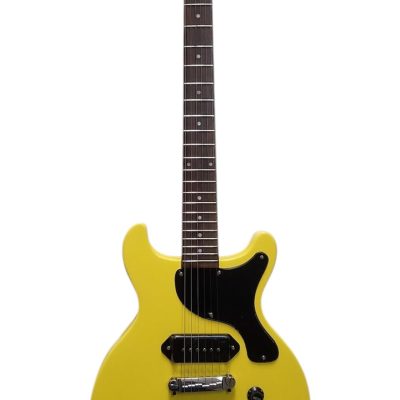 Custom Crown Junior Double Cutaway TV Yellow P90 Pickup Wraparound Tailpiece Electric Guitar - Image 2