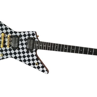 Custom Crown Rick Hamer Checkerboard Electric Guitar - Image 2