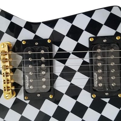 Custom Crown Rick Hamer Checkerboard Electric Guitar - Image 3