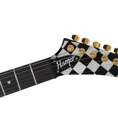 Custom Crown Rick Hamer Checkerboard Electric Guitar - Image 4