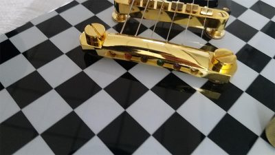 Custom Crown Rick Hamer Checkerboard Electric Guitar - Image 9