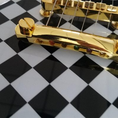 Custom Crown Rick Hamer Checkerboard Electric Guitar - Image 9