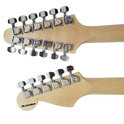 Custom Regent Yngwie Malmsteen Mahogany Wood Body Green Finish Double Neck Guitar - Image 6