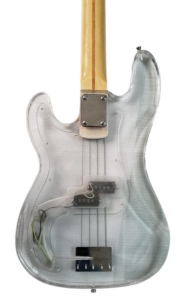 Custom Regent Plexiglass Acrylic Lucite Rosewood Fretboard Precision Bass - Image 8