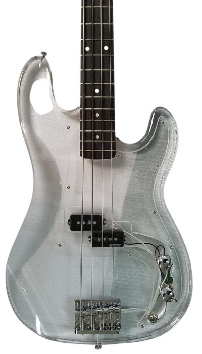 Custom Regent Plexiglass Acrylic Lucite Rosewood Fretboard Precision Bass