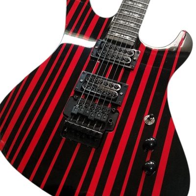 Custom Titan Synyster Gates Black And Red Pinstripe Floyd Rose Tremolo Guitar - Image 6