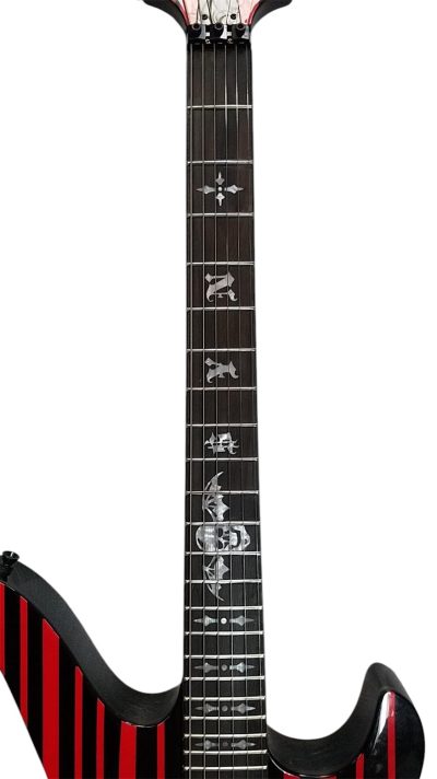 Custom Titan Synyster Gates Black And Red Pinstripe Floyd Rose Tremolo Guitar - Image 8