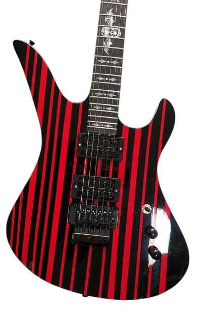 Custom Titan Synyster Gates Black And Red Pinstripe Floyd Rose Tremolo Guitar