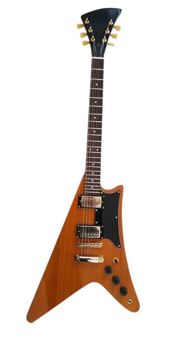 Custom Crown Korina Moderne Antique Natural 6 String Guitar - Image 8