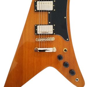 Custom Crown Korina Moderne Antique Natural 6 String Guitar