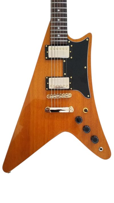 Custom Crown Korina Moderne Antique Natural 6 String Guitar