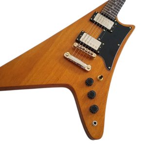 Alternative view of Custom Crown Korina Moderne Antique Natural 6 String Guitar