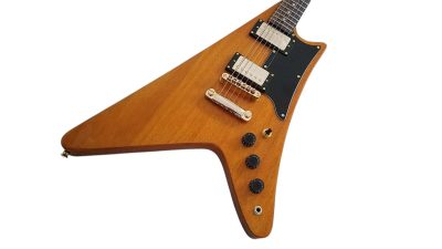 Custom Crown Korina Moderne Antique Natural 6 String Guitar - Image 2