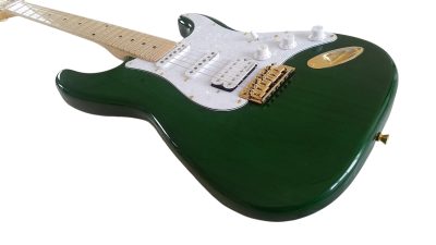 Custom Regent Trans Green ST 6 String Electric Guitar - Image 7