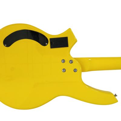 Custom Aether Bongo Yellow 4 String Bass - Image 7