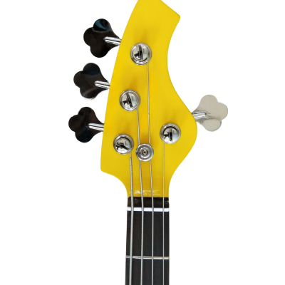 Custom Aether Bongo Yellow 4 String Bass - Image 3