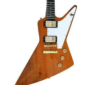 Custom Crown Korina Explorer Natural Mahogany Split Type Headstock Guitar