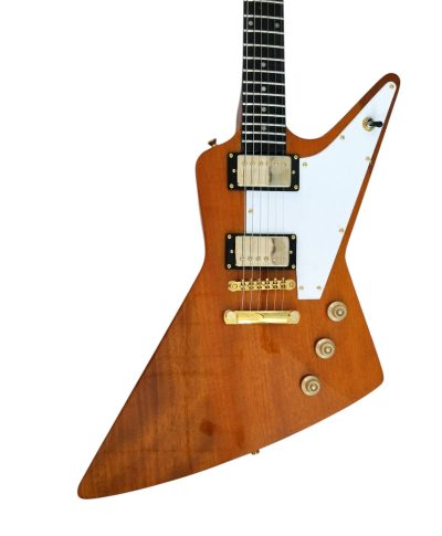 Custom Crown Korina Explorer Natural Mahogany Split Type Headstock Guitar